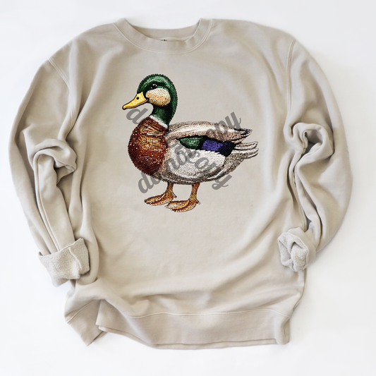 Faux Sequin Sitting Duck