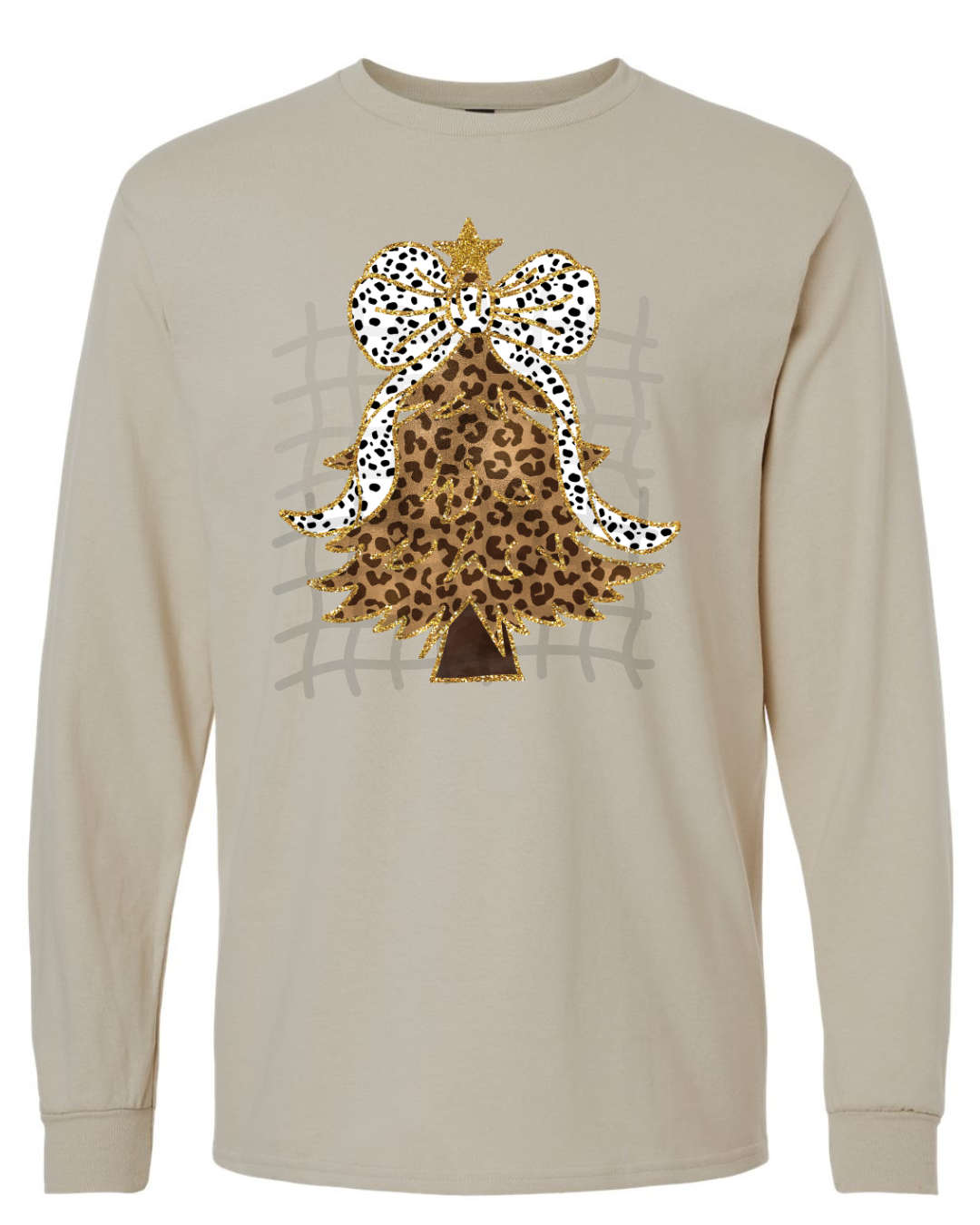 Metallic Leopard Tree with Dalamatian Bow