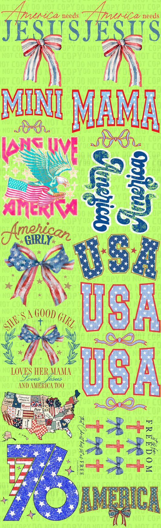 July 4th Premade Gangsheet