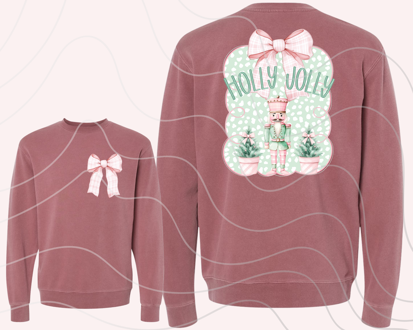 Holly Jolly Pink Bow