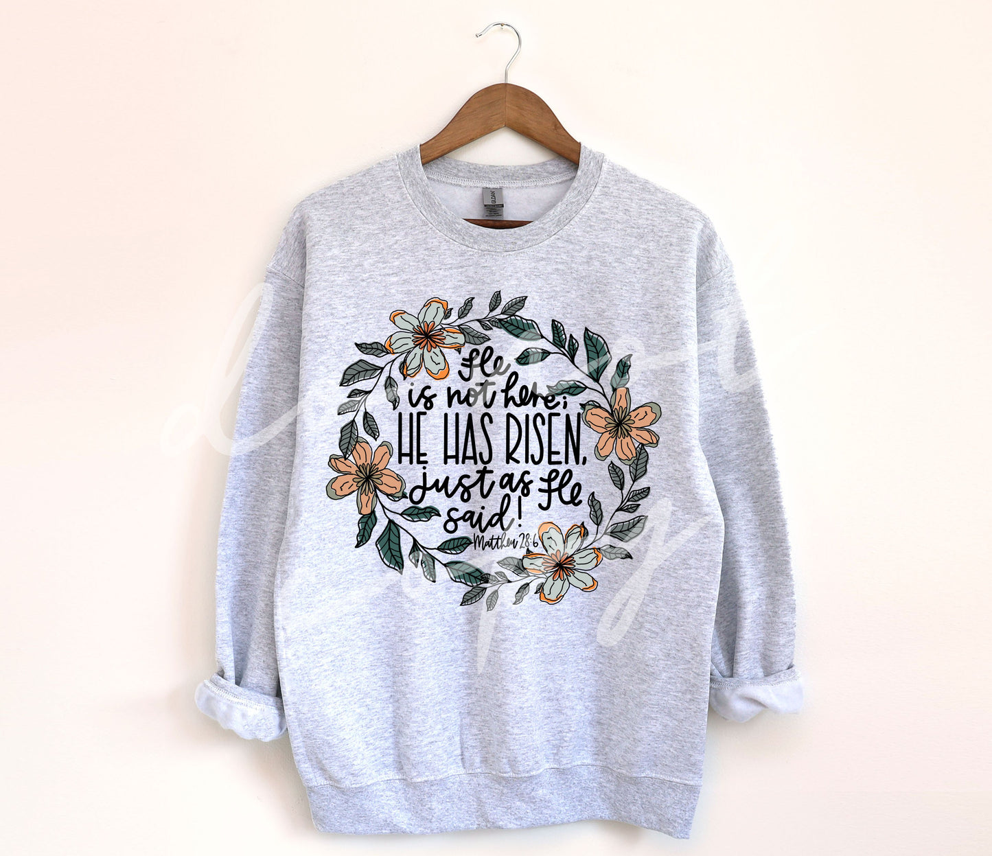 He is Risen Wreath- muted colors