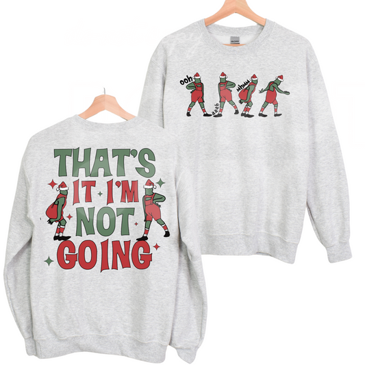 i'm not going- back and front are sold separately