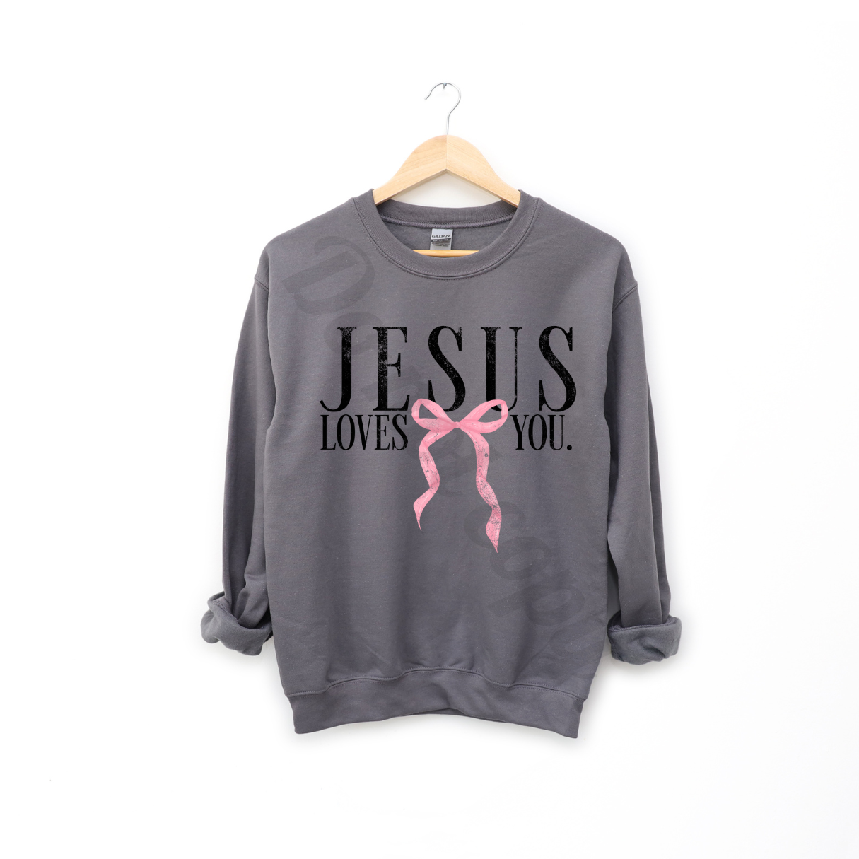 Jesus Loves You pink bow