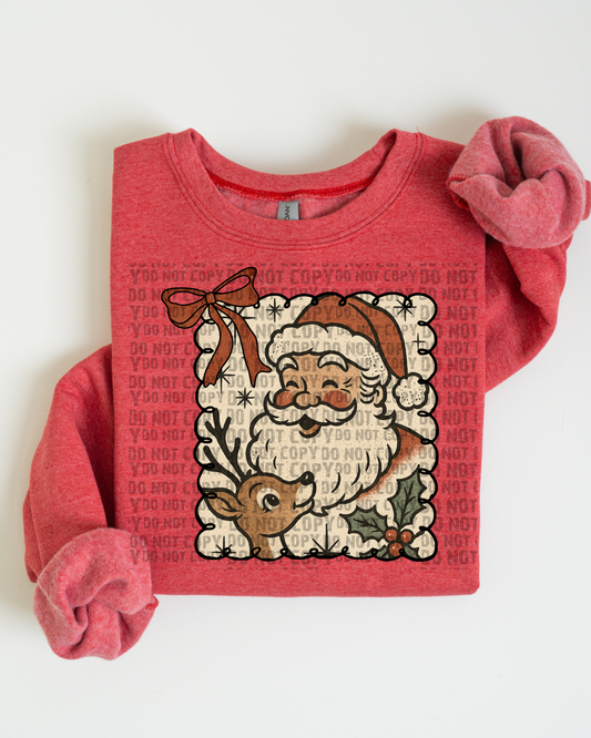 Retro Santa Claus & Reindeer