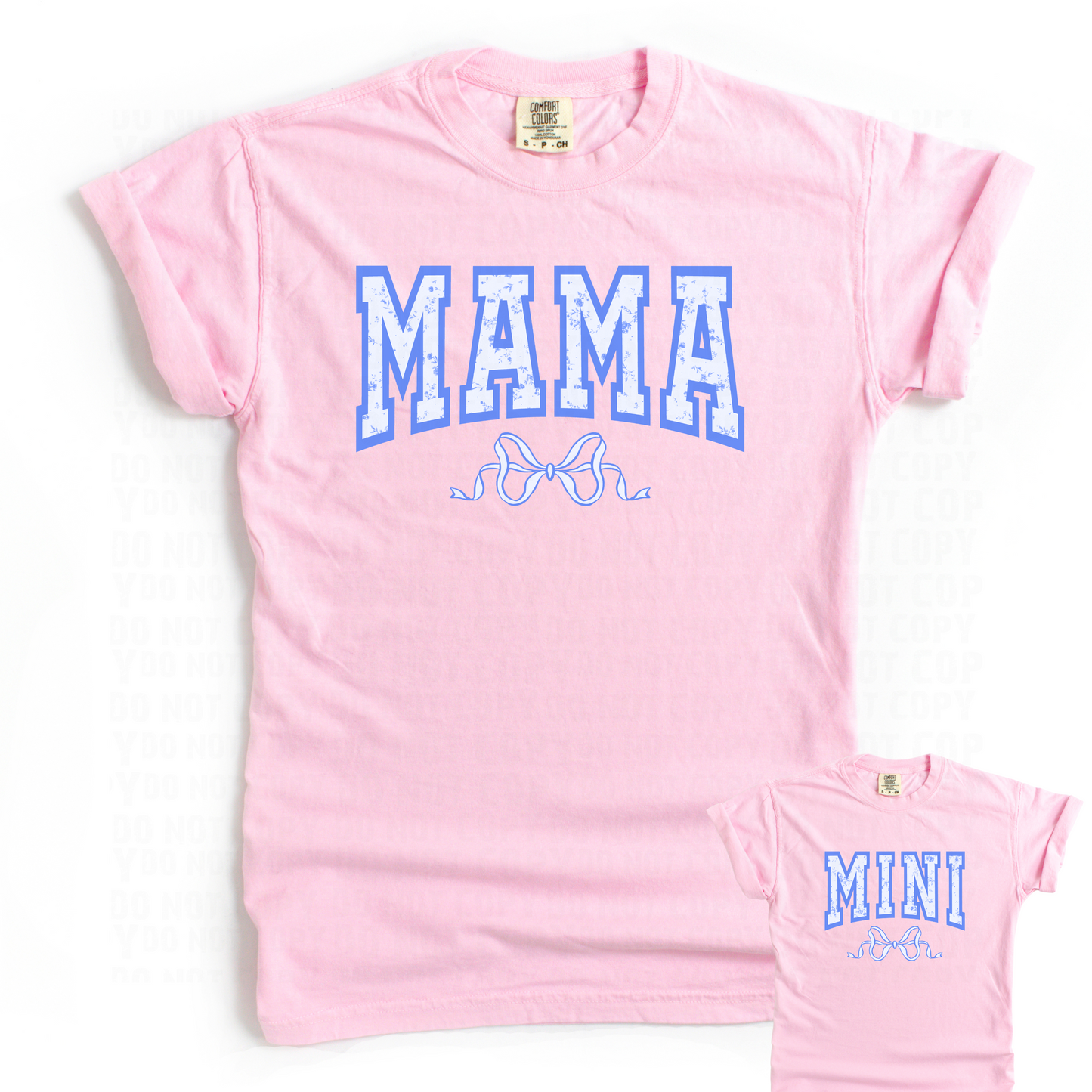 Mama + Mini Chinoiserie with Bow- Blue