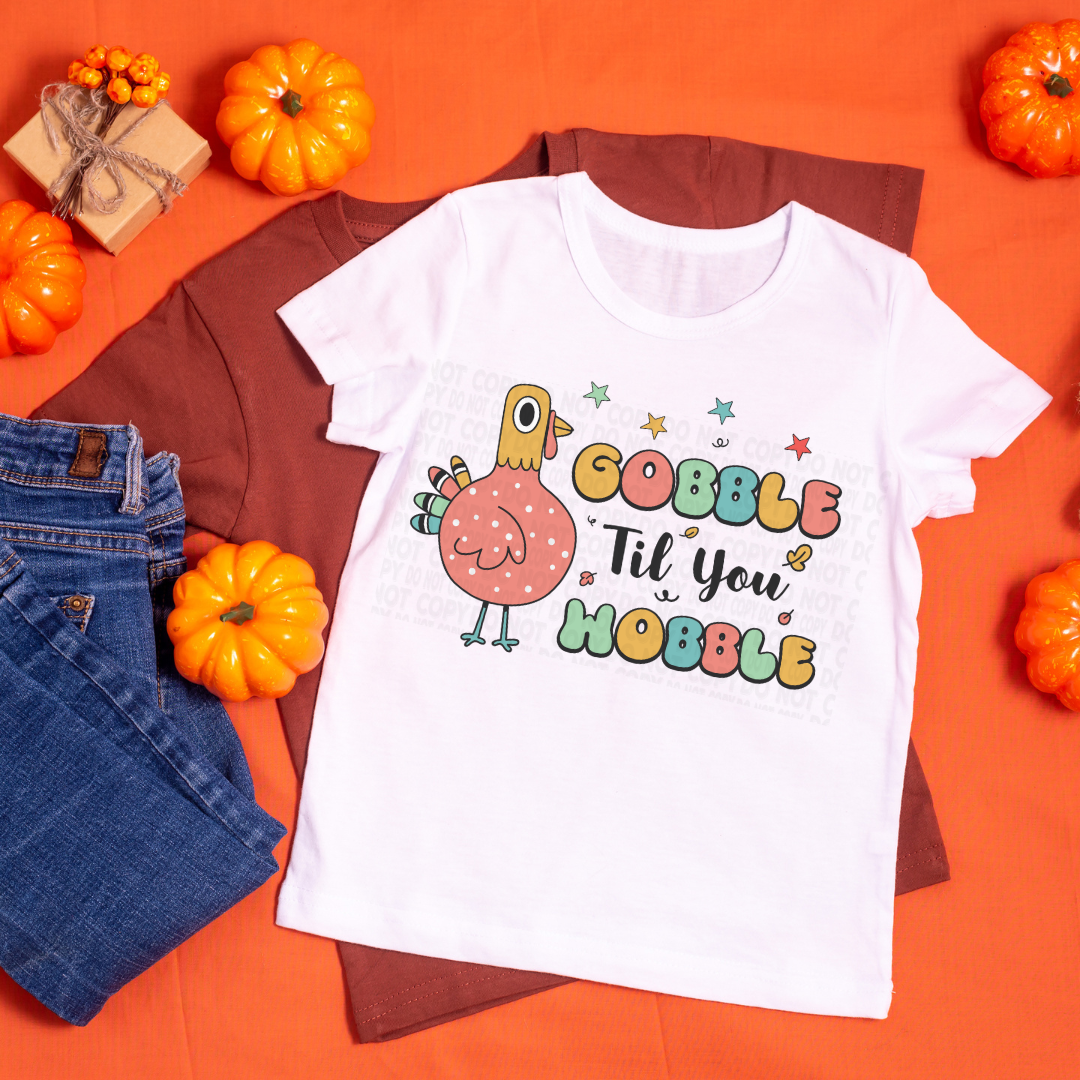 Gobble til you Wobble Pastel Turkey
