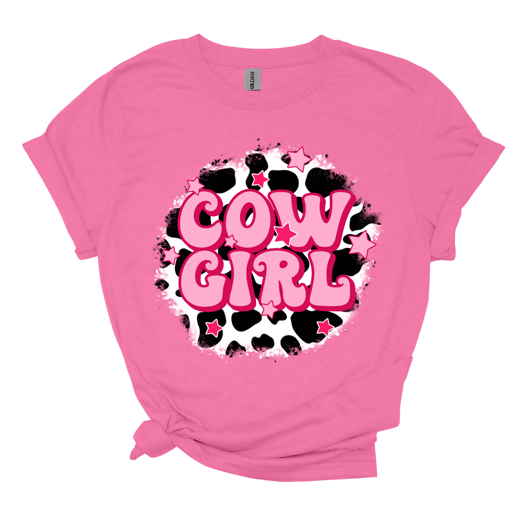 Cowgirl Cow print Circle