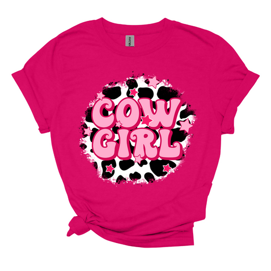 Cowgirl Cow print Circle