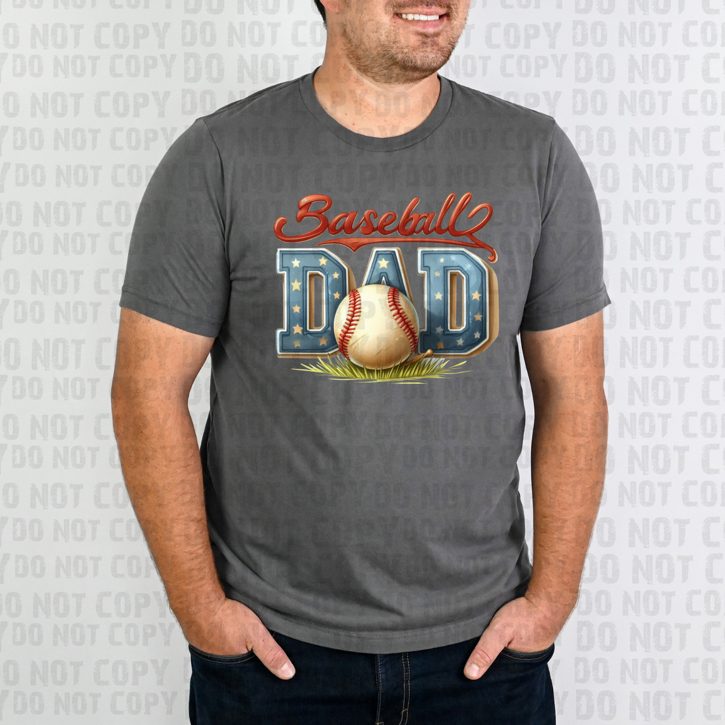 Baseball Dad - Classic Red White Blue