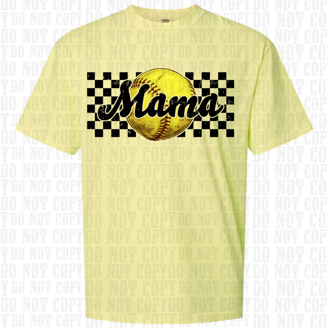 Softball Mom Checkered (2 Color Options)