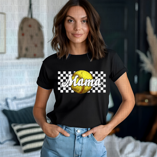 Softball Mom Checkered (2 Color Options)