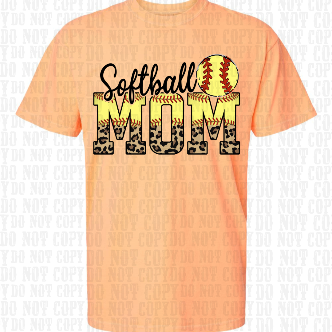 Softball Mom Laces & Leopard
