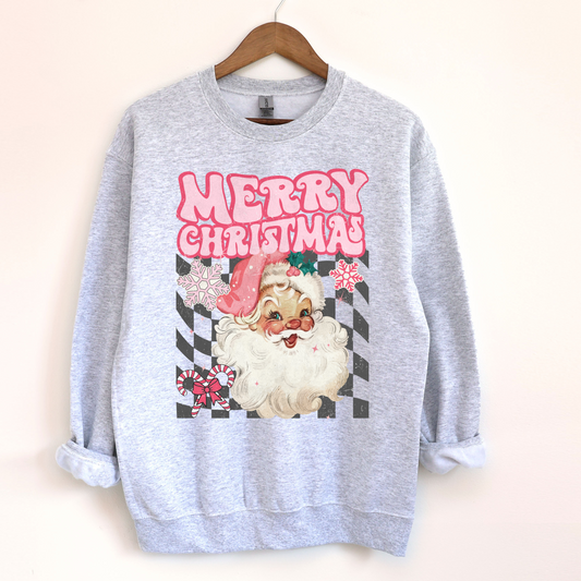 Retro Santa- Black Checkered