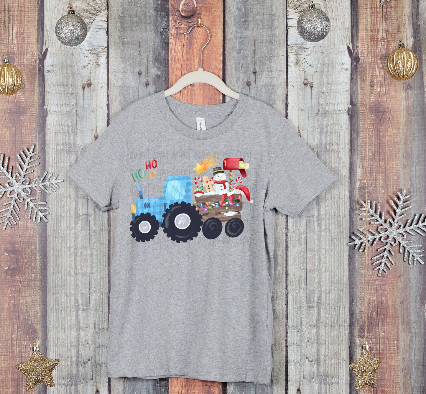 Watercolor Christmas Tractor