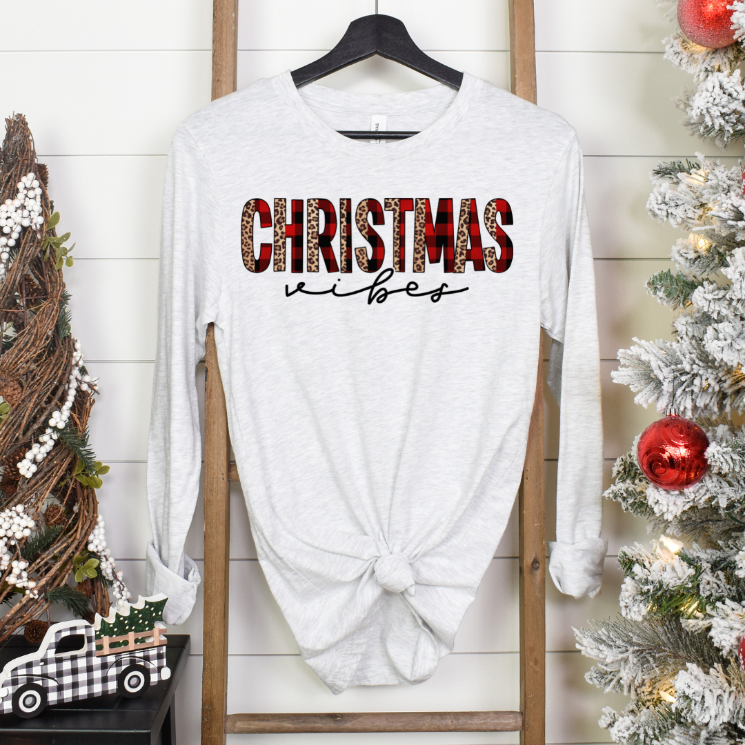 Christmas Vibes buffalo plaid/cheetah