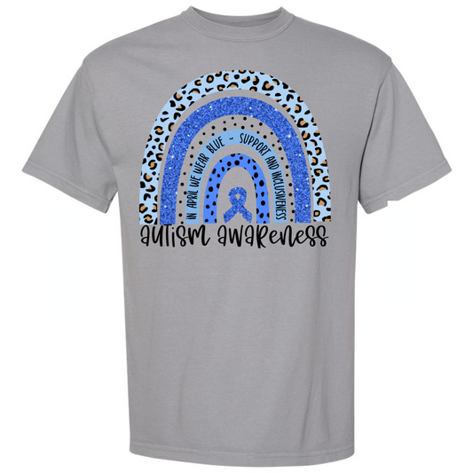 Autism Awareness Blue Rainbow