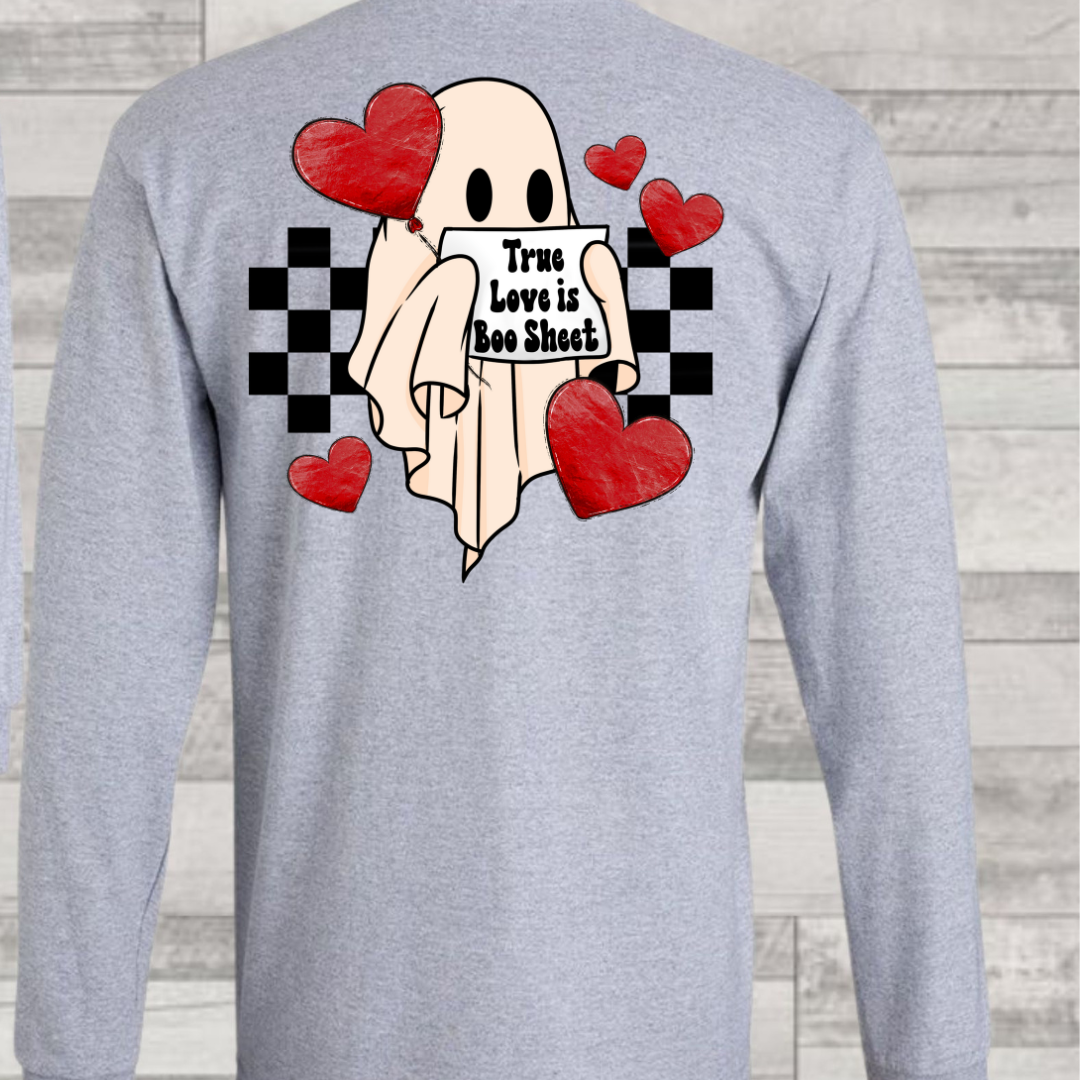 True Love is Boo Sheet w/ Matching Pocket Option
