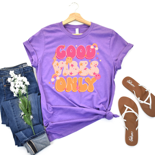 Good Vibes Only - Bright Pink/Orange