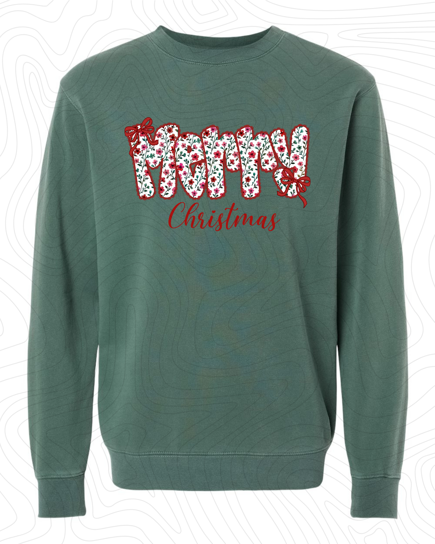 Merry Christmas Floral & Lace