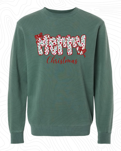 Merry Christmas Floral & Lace