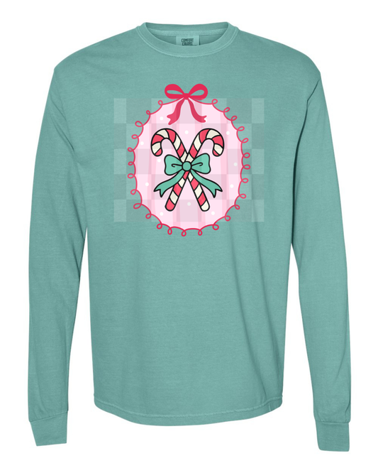 Candy Cane Christmas Oval