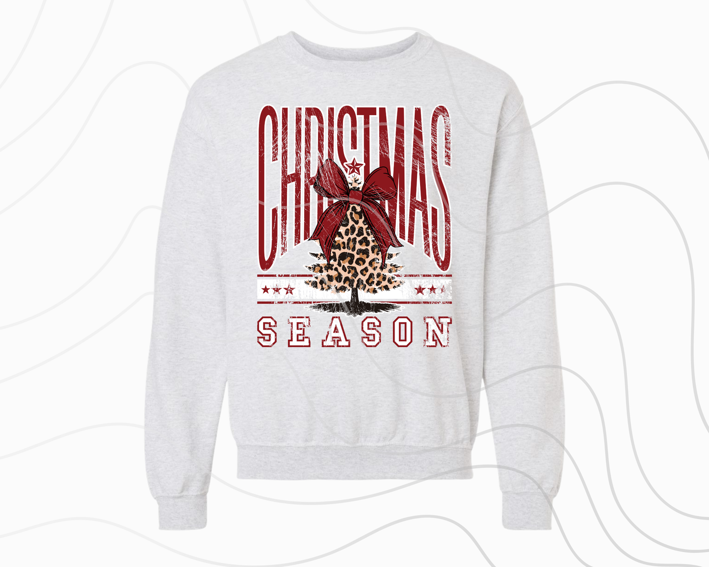 Christmas Season Leopard Tree- Distressed