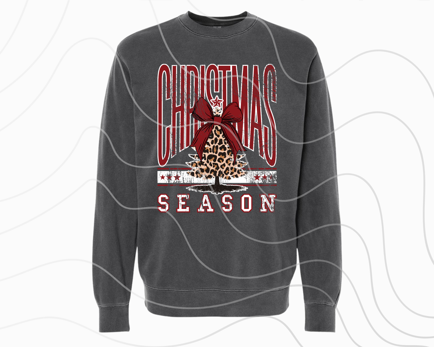 Christmas Season Leopard Tree- Distressed