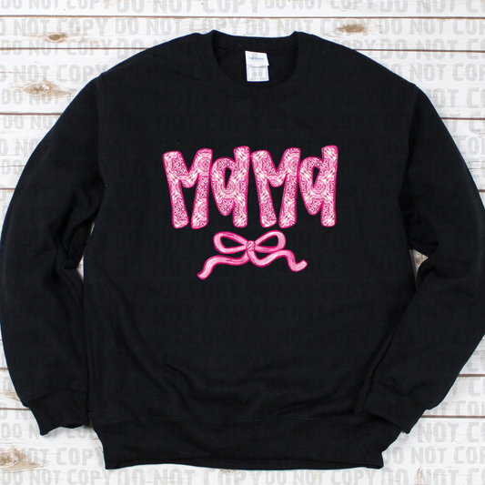 Mama PINK Floral with Bow