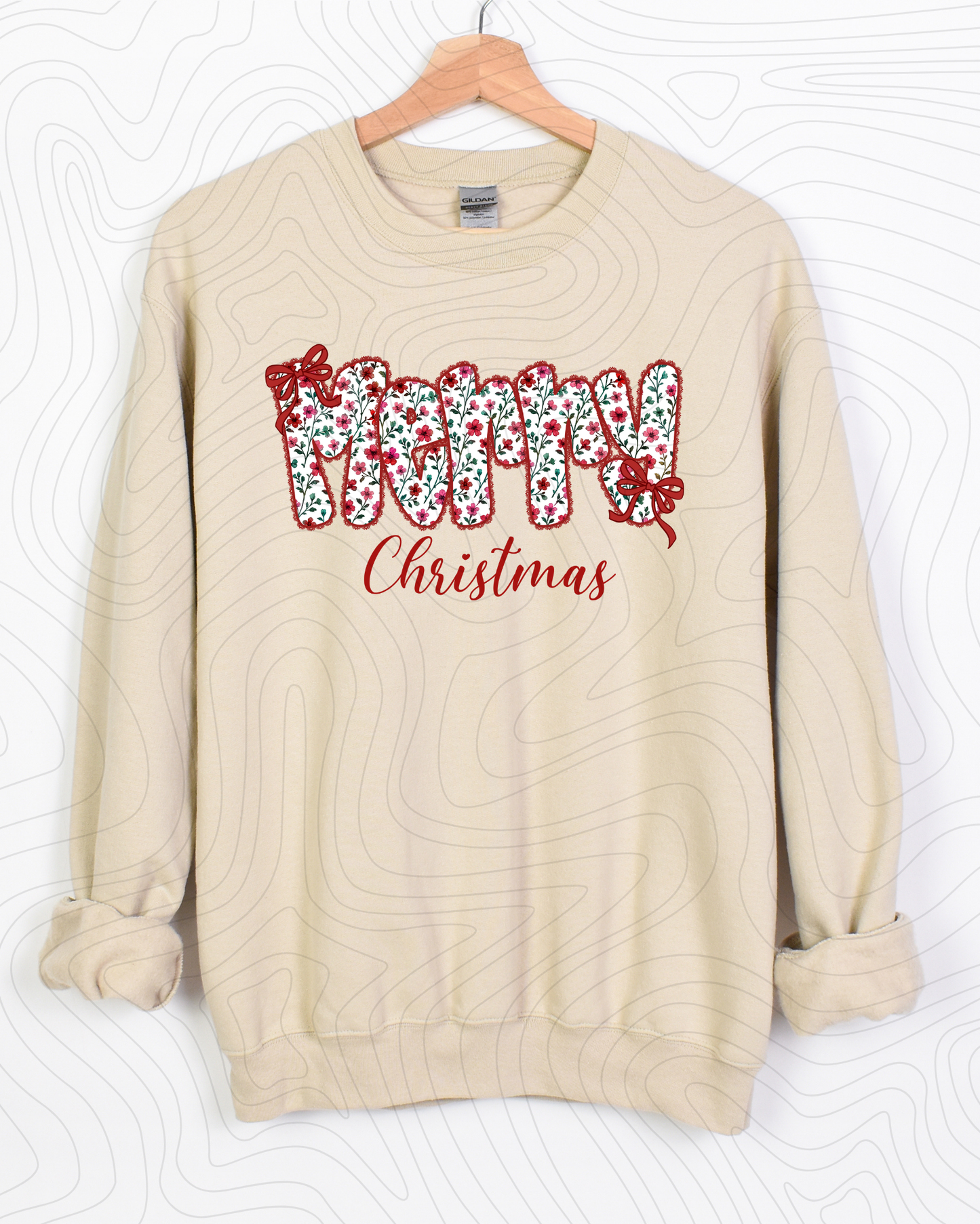 Merry Christmas Floral & Lace