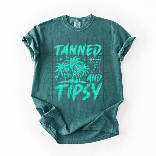 Tanned & Tipsy aqua