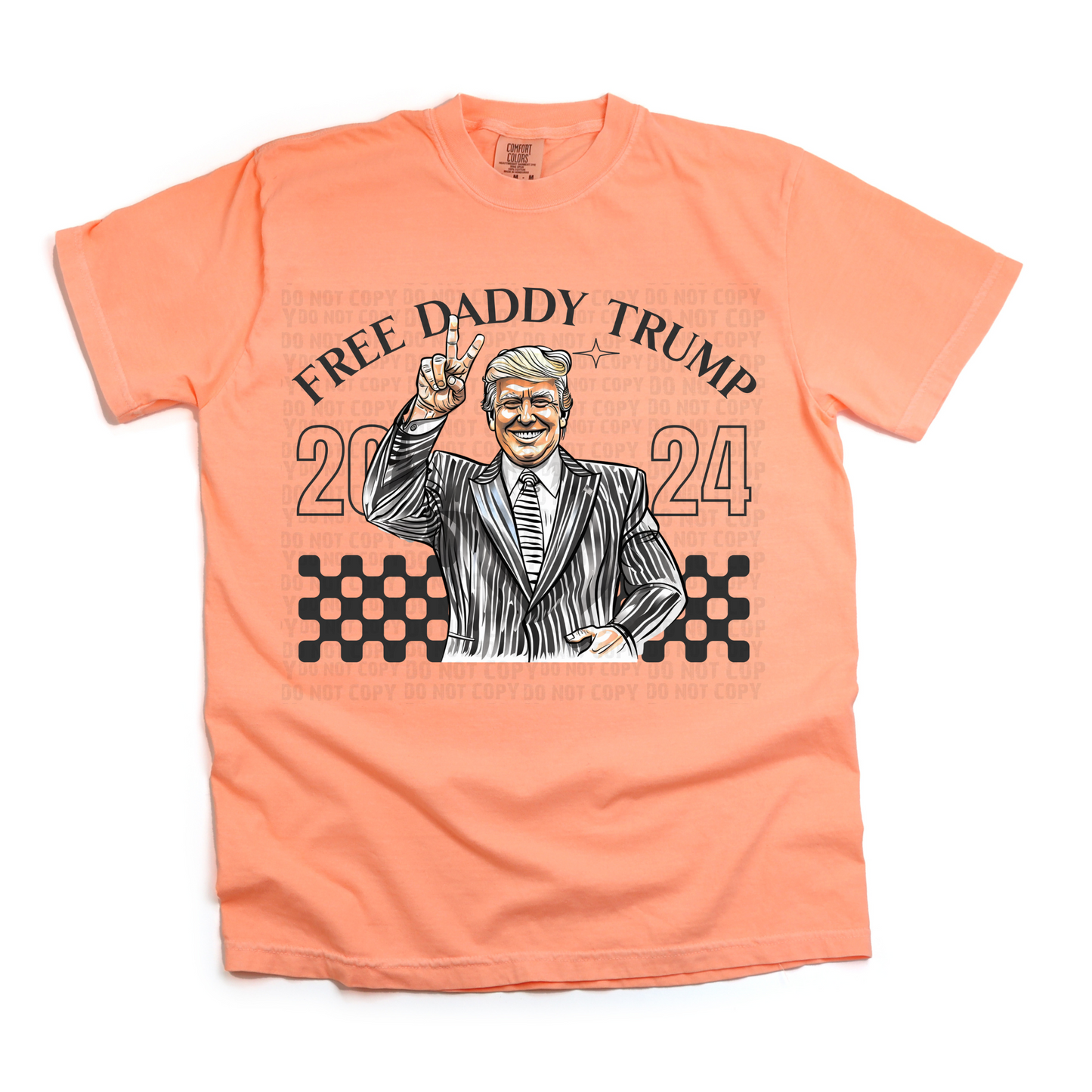 Free Daddy Trump B&W Checkered