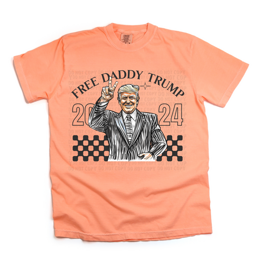Free Daddy Trump B&W Checkered