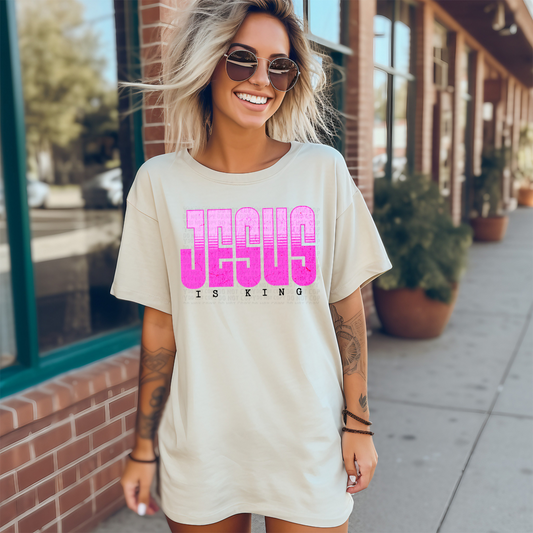 JESUS is King - Hot Pink