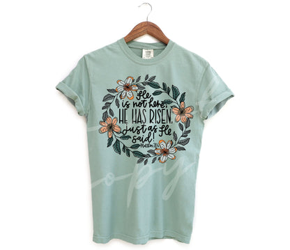 He is Risen Wreath- muted colors