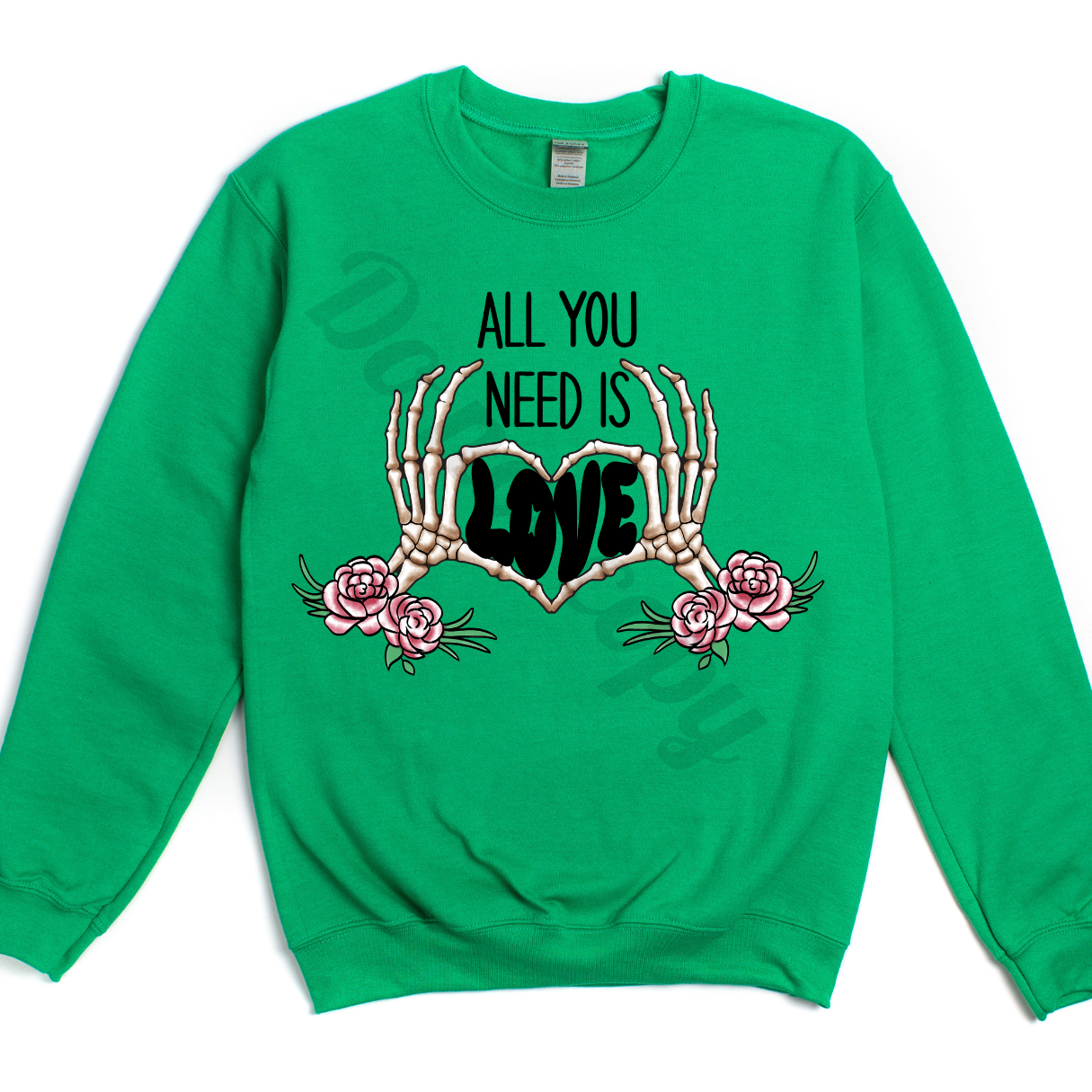 All you need is love skeleton hands