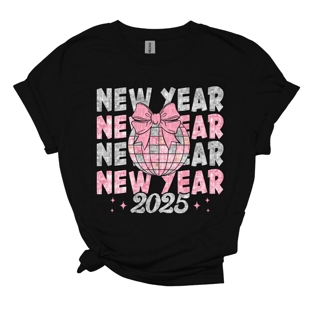 Pink & Silver Sequin New Year 2025