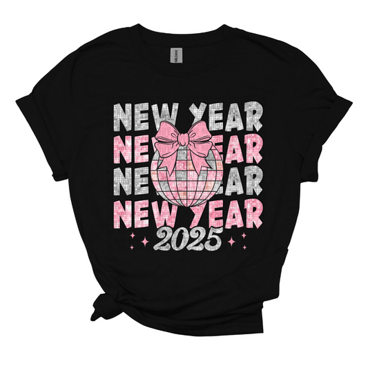 Pink & Silver Sequin New Year 2025