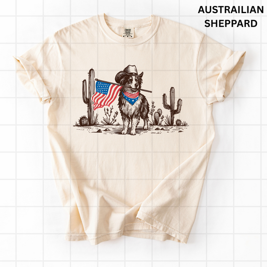 Patriotic Australian Shepard