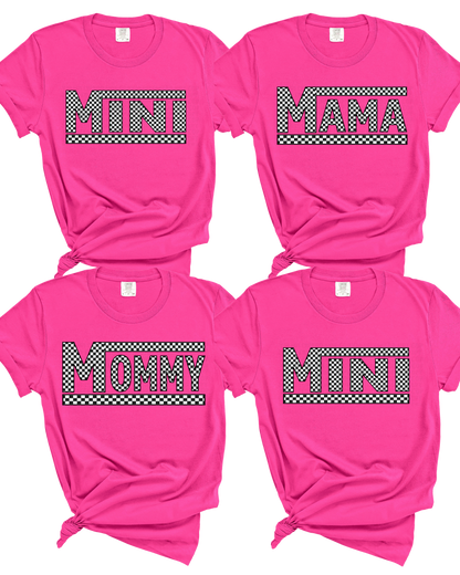 Mom, Mama, Mommy & Mini Checkered