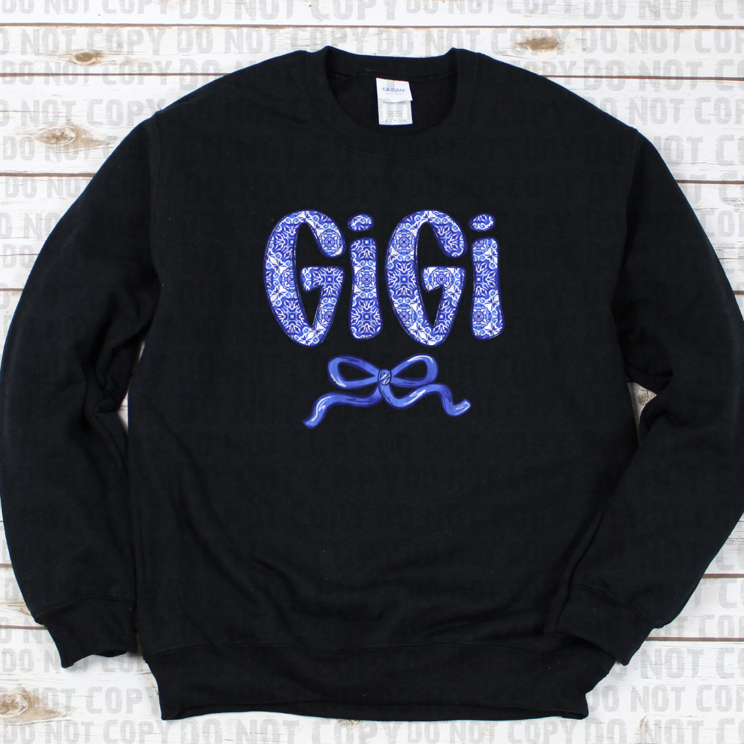 Gigi BLUE Floral with Bow