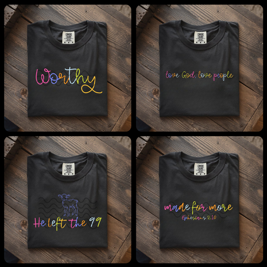 Rainbow Colored Minimalist Faith Based