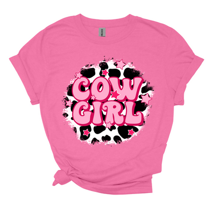 Cowgirl Cow print Circle