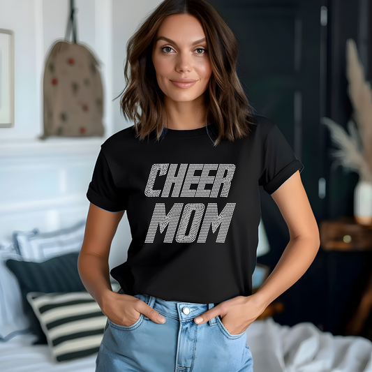Cheer Mom - Faux Rhinestone