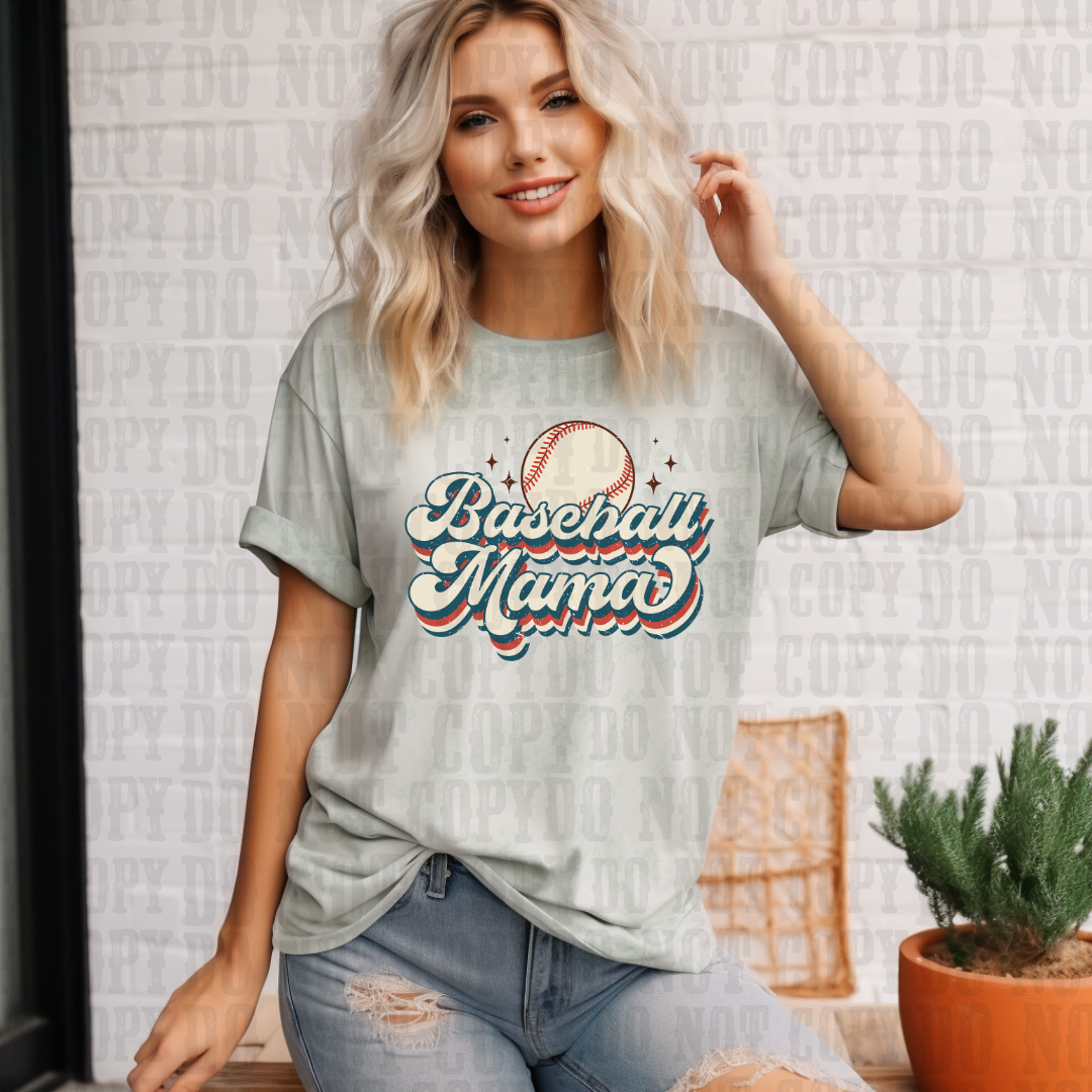 Retro Baseball Mama