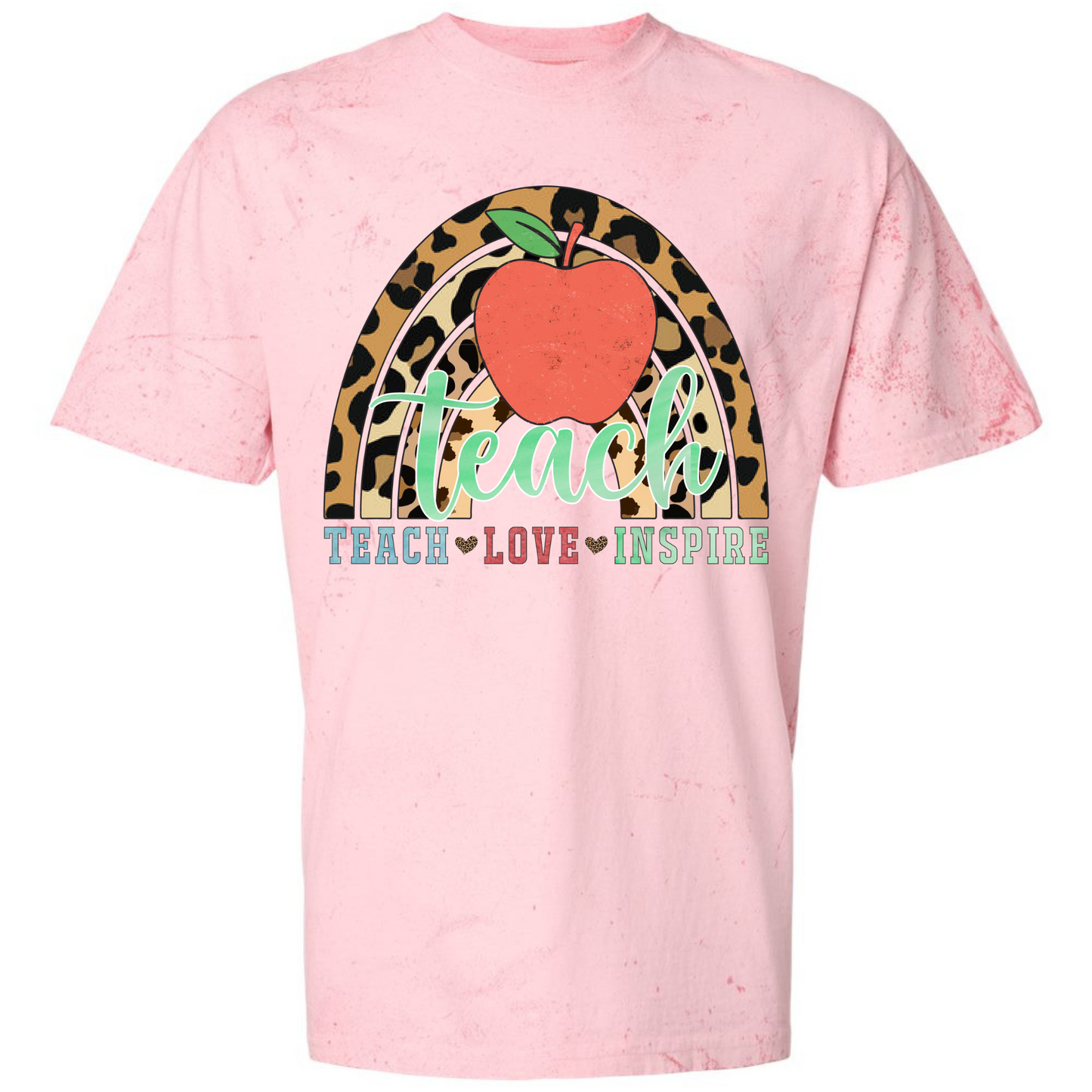 Teach Love Inspire Leopard Rainbow