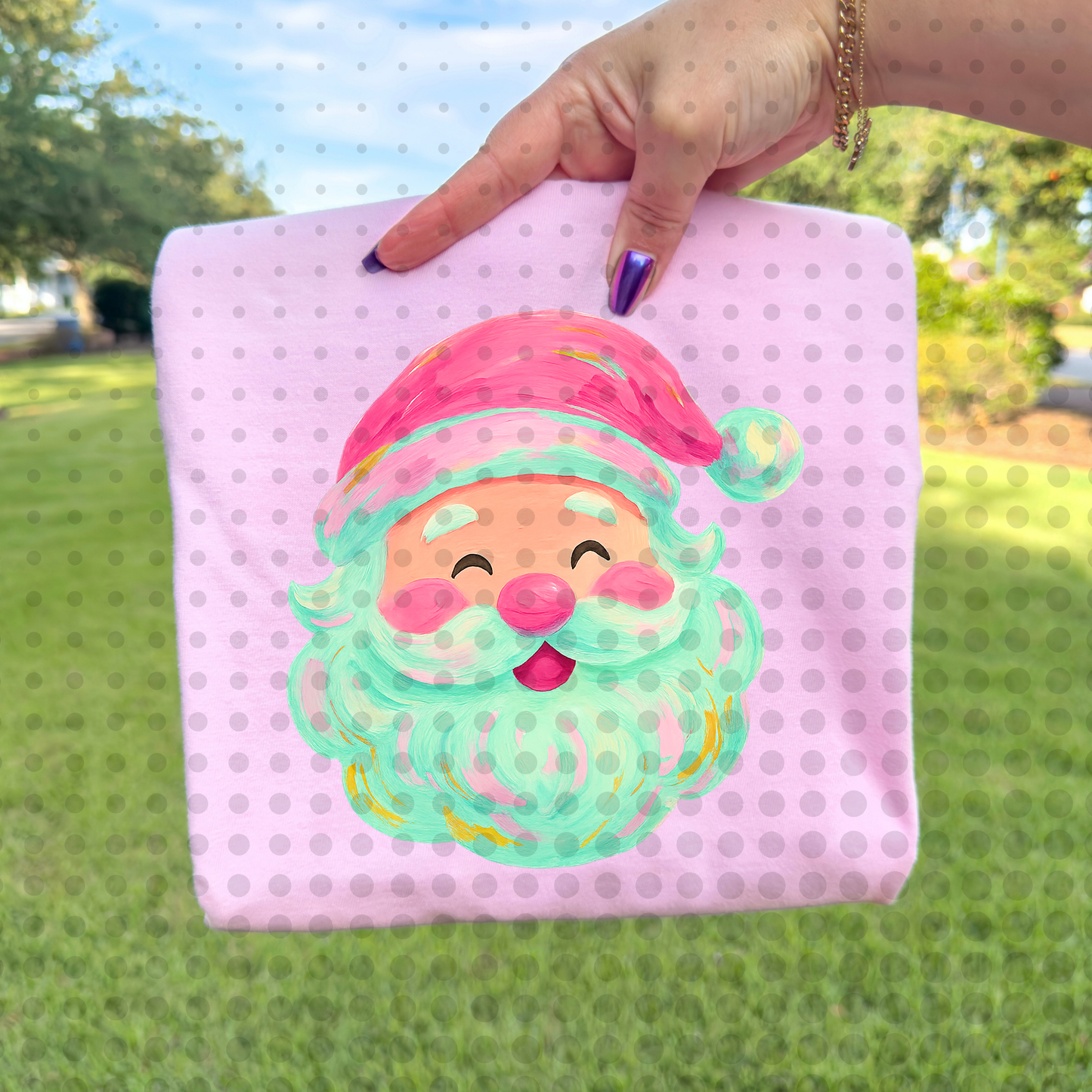 Watercolor Painted Jolly Santa