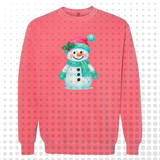 Watercolor Painted Snowman