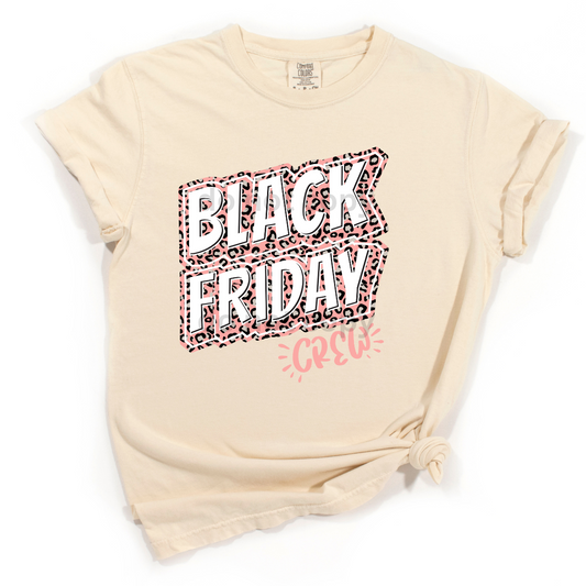 Black Friday Crew Pink Leopard