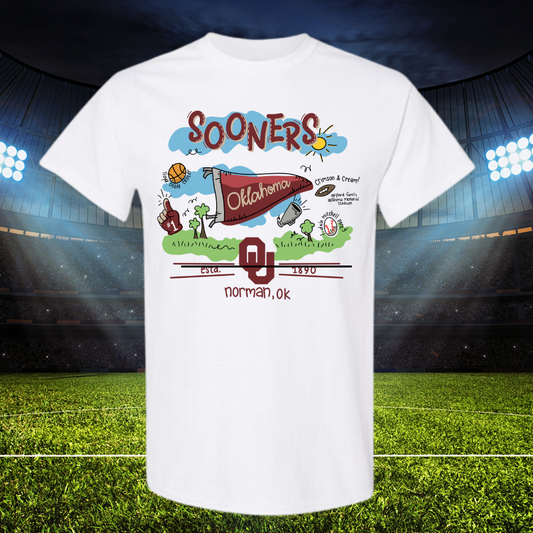 Football Team Doodles - Oklahoma Sooners