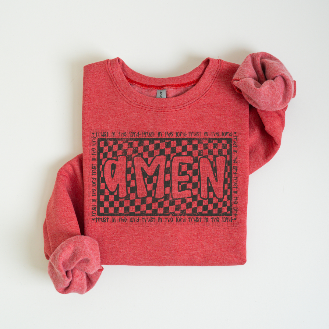 Handwritten Amen Checkered